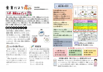 食育だより４月