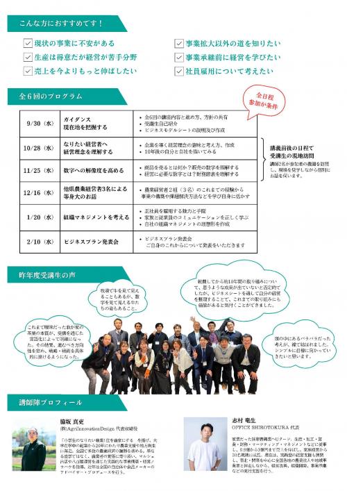 鹿児島県農業経営革新ビジネスプラン作成講座2