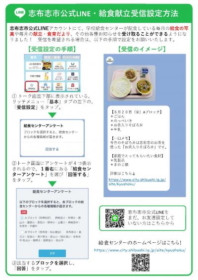 LINE受信設定